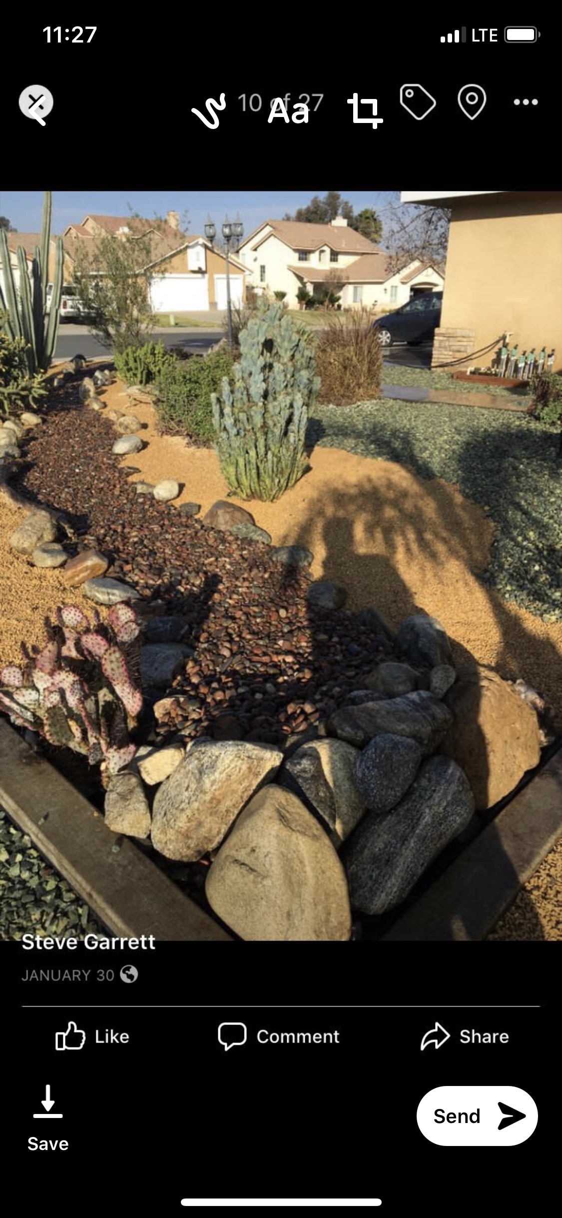 Completed turf and hardscape project in Rialto