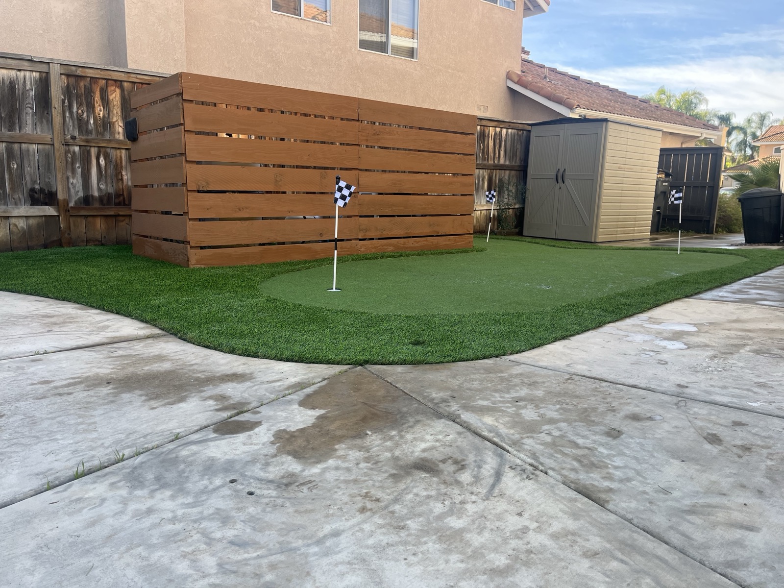 Backyard putting green installation in Temecula, CA